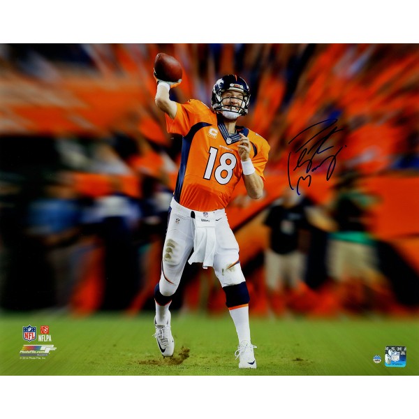 Peyton-Manning-Autographed-Denver-Broncos-Throwing-Motion-Blast